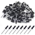100 st Aluminium Blindnit 4,8 x 12 mm, Öppna Blindnit, Popnit, Förpackning med 100 st (Svart)