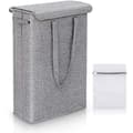 Foldable Laundry Basket Foldable Hamper Bin with Lid Laundry Storage Baskets Grey Laundry Hamper