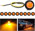 10 stk 3/4\" Runde LED-posisjonslys foran, bak og på siden