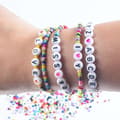 Miniatyrbillede 2 af 6: DIY - Perlesæt - Seed beads - 3mm - 2400stk - Bogstavsperler multifarve multicolor multifärg multicolor