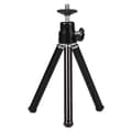 Portable Mini Tripod Lightweight Aluminum Alloy Adjustable Mini Tripod for Camera Projector Black