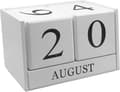 Träkalender med block - Evig blockmånadsskärm Hemmakontorsdekoration vit FT DB
