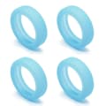 Silikon Hjulskydd för Resväskor - Anti-Damm, Repskydd & Ljudreducering för Spinner & Kabinväskor [db] Glow blue 4 st Glow blue 4pcs