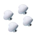 Heart-shaped Drawer Handles Ceramic Door Knobs for Furniture Door Shoe Cabinet Durable 4pcs[DB]
