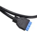 Miniatyrbild 4 av 5: 90 Degree Angled USB 3.0 B-Type Male to A 3.0 Header Cable 19 Pin Header Cable 50cm