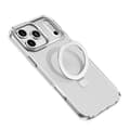 Sølv Magnetisk Stativdeksel Kompatibelt med iPhone 16 Pro Max - Støtsikkert og Anti-Fingeravtrykk