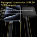 Miniatyrbillede 3 af 4: 240W 8K 80Gbps USB-C / Type-C til USB-C / Type-C til Thunderbolt 5 Fuld Funktion FPC-kabel Datakabel