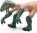 Dinosaurie Fingerdocka och Handdocka Dino T-rex Dockor Djur Raptor Fingerleksaker för Barn (Grön)