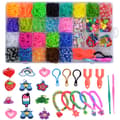 Farverige Loom Bands Sæt DIY Gummibåndssæt til DIY Armbånd Halskæder