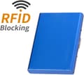 (Blå) RFID Kredittkortholder Lommebok, Blokkere Identitetstyveri