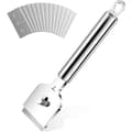 Professional Ceramic Glass Scraper with 14 Replaceable Metal Blades, Induction Hob Scraper, Window Scraper, for Home Kitchen, Oven, Ind Cleaning