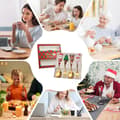 Miniatyrbillede 3 af 5: Juleserveringssæt Bestiksæt i rustfrit stål til julemiddag med julemotiver på håndtagene