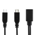 Miniatyrbilde 3 av 4: USB-C / Type-C hunn til 2 x Micro USB hann adapter Y-kabel, total lengde: ca. 30 cm [DB] Ikke spesifisert Not Specified