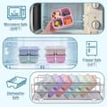 Miniatyrbild 4 av 5: Bento Lunch Box with 4 Compartments, Reusable, BPA-Free Food Container with Sauce Holder for Adults, Stackable, Multicolor