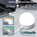 Miniatyrbild 2 av 5: Remote Control Rechargeable Lamp, Wireless Puck Light Dimmable Magnetic, Three Color Lights, For Non-Wired Wall Lamp, 2-pack
