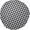 55 inch Gingham Round Tablecloth, Gingham Tablecloth for Wedding Kitchen Dining Room White and Black