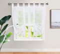 White, 120cmx140cm Window Curtain Embroidery Roman Blinds Voile