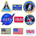 NASA 100. romfergeprogram militært oppdrag logo strykelapper 9