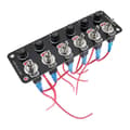 6-veis vippebryterpanel 12-24V På/Av-vippebryterpanel med 10A-sikringer
