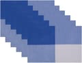 45 x 30 cm Ny rutig PVC/PET-bordstablett pm419, set om 6 blå -