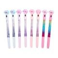 8 søte penner Kawaii morsomme penner, 0,5 mm glitrende katteklo lysende kulepenn