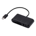 Pikkukuva 5 / 5: USB C 3-in-1 Hubi-muunnin Type C -sovitin SD-kortinlukija Mac Type-C:lle, yksi koko