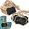 40 Black Chalkboard Labels, Mini Erasable Chalkboard with Hanging