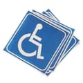 Miniatyrbillede 4 af 5: 4 ark kørestolsmærkater for handicappede, selvklæbende kørestolsskilte for handicappede