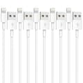 5-pakning 2m iPhone Lightning-kabel, hurtigladende synkroniserings-USB-kabel lang-FF-