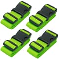 Bagageremmar för resväskor, 4-pack, grön