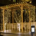 Miniatyrbild 1 av 5: LE String Light Curtain Battery or USB, 3 x 3 m String Light with Remote Control, 300 LED Indoor Outdoor Decorative Christmas Lighting