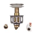 Miniatyrbilde 1 av 2: 2 stk. Vask Bounce Drain Filter Universal Rustfritt Stål Pu