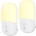 2-pack plug-in nattlampa med skymningssensor, varmvit LED-nattlampa för bebisar, hallar, trappor, sovrum, 0,5W
