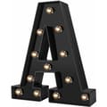 Nyligen LED-bogstaver Tal Lys Sort Dekorative Marquee-lamper til Begivenheder Bryllup Fest Fødselsdag Bar A