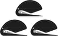 Letter opener, envelope opener, package opener, 3-pack (black)