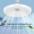 Miniatyrbild 2 av 5: Ceiling Fan with Light for Bedroom - E27 3 Colors Built-in Ceiling Fans with Remote Control Intelligent Control Eye Protection Dimmable