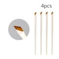 Miniatyrbilde 1 av 5: Oppgrader blad eyeliner børste ultra tynn fin vinkel flat øyenbryn børste under øye sminke børster presis detalj børste v white Eyeliner 4pcs