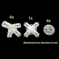 Pikkukuva 3 / 5: Varaosat 3x3m paviljonkiteltan jalan kulma- ja keskiliittimeen 25/19mm (LGL)[qb] 9pcs
