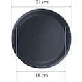 Miniatyrbilde 2 av 5: Pakke med 5 svarte plantepotteunderlag, 21 CM runde plantepottebrett