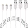 3-pakning 2m iPhone-ladekabel, USB til Lightning-kabel, iPhone-kabel kompatibel med iPhone white