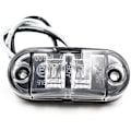 Miniatyrbilde 4 av 7: 10X 2 LED Sidemarkerlys 12/ 24V Tilhenger Sidelys Advarsels Hvit Lys for Lastebil Bobil Caravan White