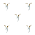 Miniatyrbillede 2 af 5: 1/2/3/5 Robust og holdbar dyrehoved nøglekrog til enkel hvidguld (hjort) White gold (deer) 5 Sets
