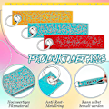 Miniatyrbilde 3 av 5: 20 stk filt nøkkelringer med rustfritt stålring for DIY dekorasjon håndverk nøkkelring DIY nøkkelringer blanke 13x3 cm blandede farger