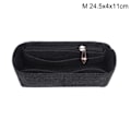Miniatyrbillede 1 af 5: Multi-Pocket Dame Indsats Taske Håndtaske i filtstof - Sort Black S