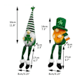 Pikkukuva 2 / 4: 3 Pyhän Patrickin päivän tonttupehmolelu shamrock-pehmoelfi lelu kodin sisustukseen lahjaksi