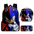 Pikkukuva 1 / 2: Sonic reppu Sonic oppilaskassi Lounaslaukku Kotelo Kolmiosainen setti