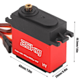 Pikkukuva 6 / 8: 25kg digitaalinen servo, vedenpitävä, hiljainen, suuri vääntömomentti, 270 astetta, 25T metallivaihteinen servo robottikäsivarsille ja RC-autoille
