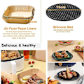 Miniatyrbilde 4 av 5: Tilbehør til firkantet airfryer 9 tommer for Ninja Phillips Sta Pan og mer 5,6-7,5 liter dyp kurv airfryer
