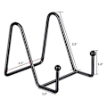Miniatyrbillede 5 af 5: 5-pak metal display stand sort jern staffeli til pladeholder display stand til billede