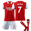 Pikkukuva 1 / 3: 22-23 Arsenalin Kotipelisetti Nro 7 Bukayo Saka T-paita Jalkapallopaita - Täydellinen 18